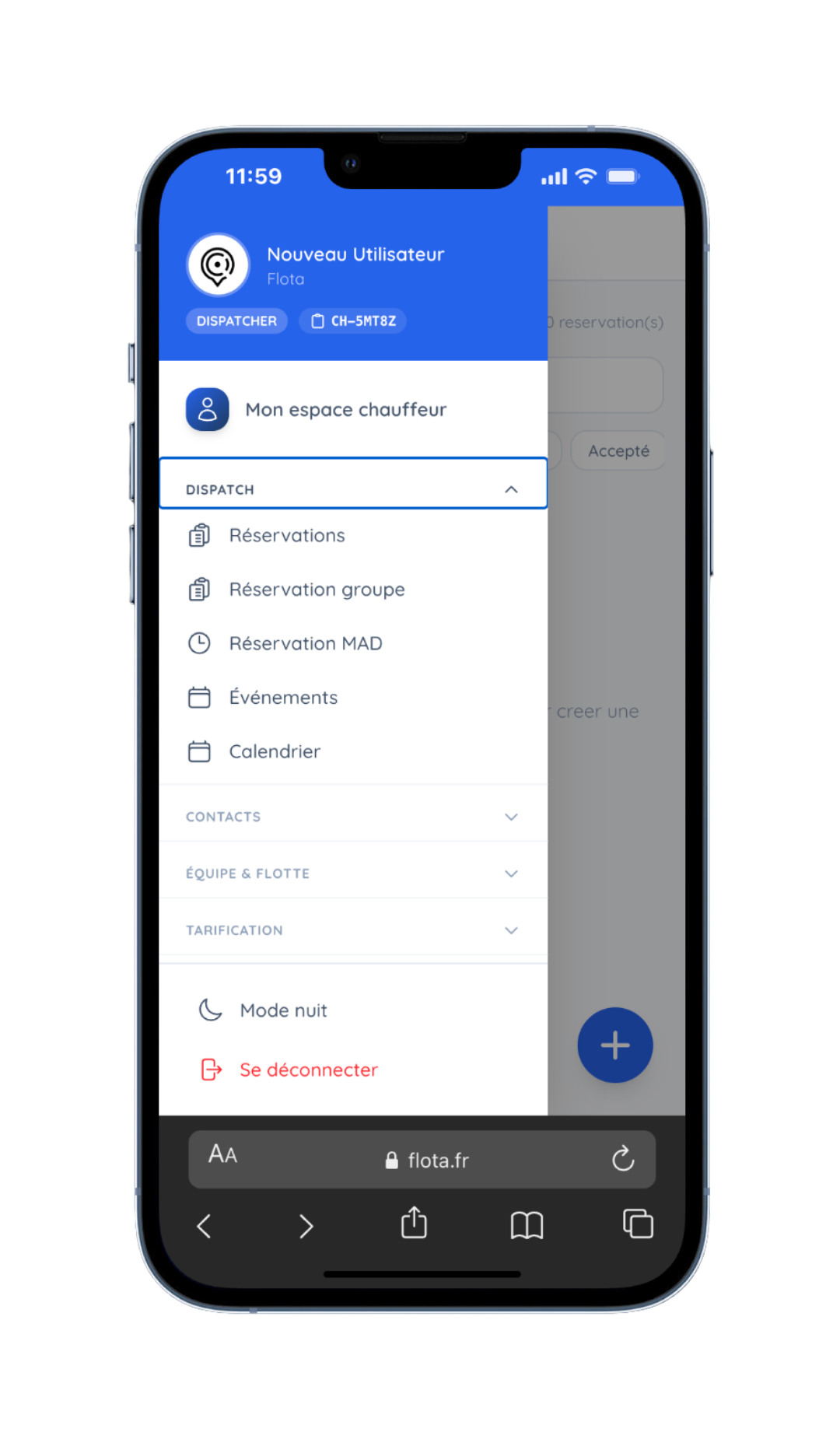 Menu de navigation